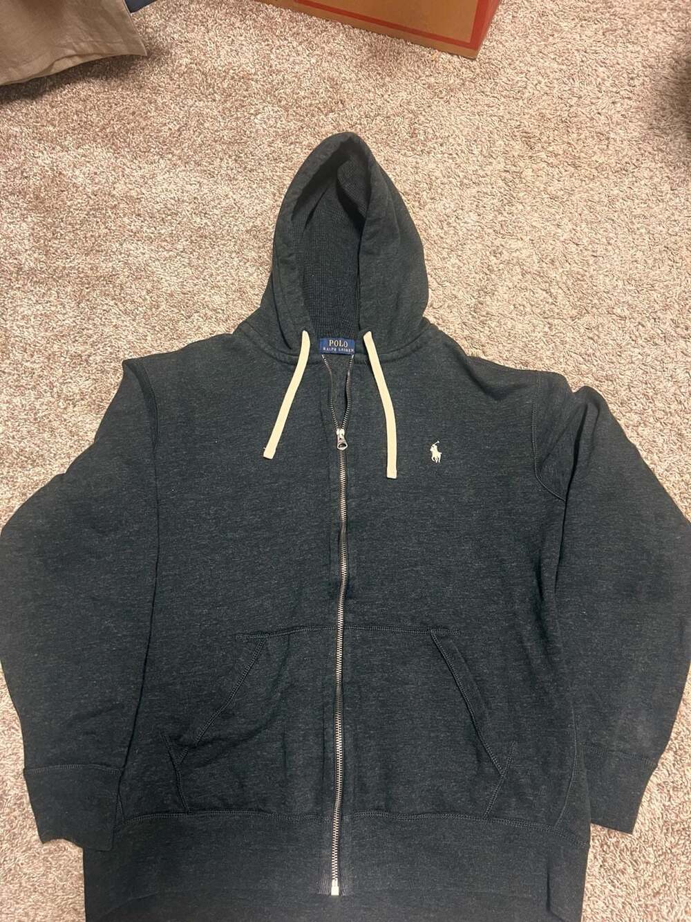 Polo Ralph Lauren Men's Classic Full Zip Signature Fleece Hoodie Sweatshirt (Bla